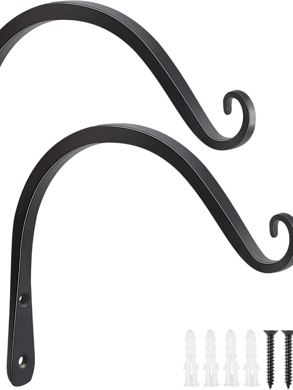Heavy Duty Plant Hooks - 2 Pack 8 Inch Wall Mounted Hanging Brackets, 44lb Capac
